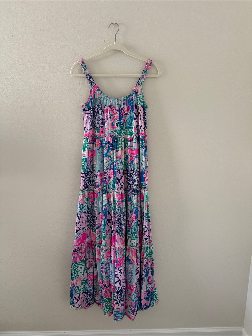 Lilly Pulitzer patchwork Tiered Maxi Dress